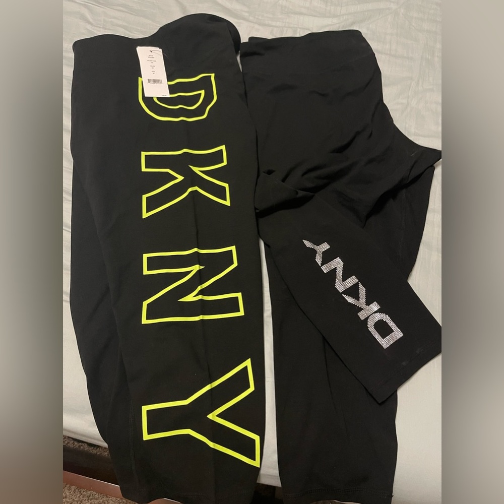 New with tags.  2 pairs of DKNY yoga pants in size 3x.   Capri length. Black